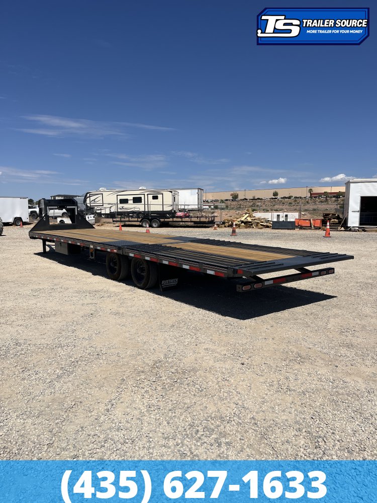 8.5x35 Diamond C FMAX-HDT 212 Gooseneck Hydraulic Dovetail Equipment Trailer - 25.9K GVWR - 18 Ply Tires, ABS Brakes, Hydraulic Jack(s)