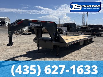 8.5x35 Diamond C FMAX-HDT 212 Gooseneck Hydraulic Dovetail Equipment Trailer - 25.9K GVWR - 18 Ply Tires, ABS Brakes, Hydraulic Jack(s)