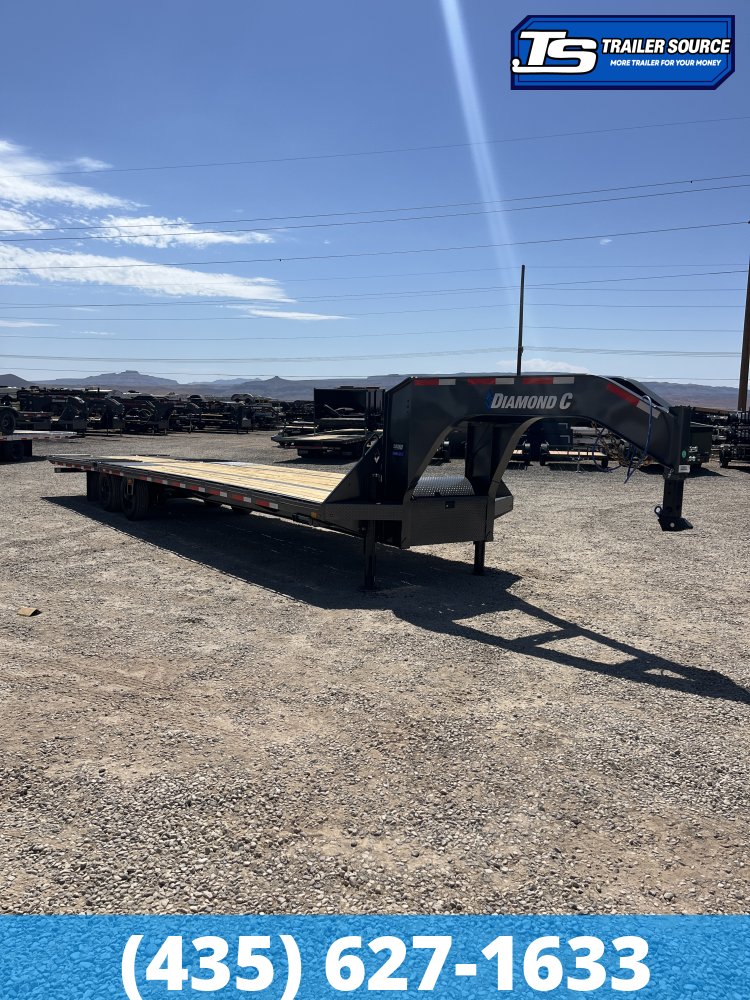8.5x35 Diamond C FMAX-HDT 212 Gooseneck Hydraulic Dovetail Equipment Trailer - 25.9K GVWR - 18 Ply Tires, ABS Brakes, Hydraulic Jack(s)