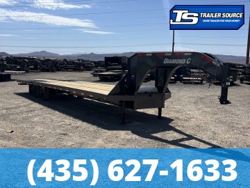 8.5x35 Diamond C FMAX-HDT 212 Gooseneck Hydraulic Dovetail Equipment Trailer - 25.9K GVWR - 18 Ply Tires, ABS Brakes, Hydraulic Jack(s)