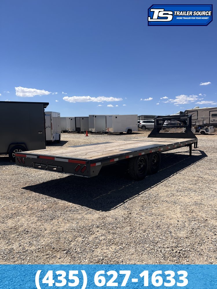 8.5x24 Lamar F8 Deckover Equipment Trailer - 14K GVWR - 14 Ply Tires, Gooseneck