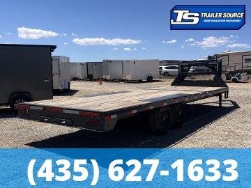 8.5x24 Lamar F8 Deckover Equipment Trailer - 14K GVWR - 14 Ply Tires, Gooseneck