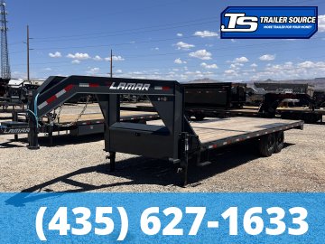 8.5x24 Lamar F8 Deckover Equipment Trailer - 14K GVWR - 14 Ply Tires, Gooseneck