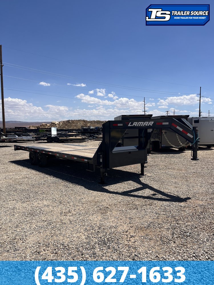 8.5x24 Lamar F8 Deckover Equipment Trailer - 14K GVWR - 14 Ply Tires, Gooseneck