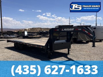 8.5x24 Lamar F8 Deckover Equipment Trailer - 14K GVWR - 14 Ply Tires, Gooseneck