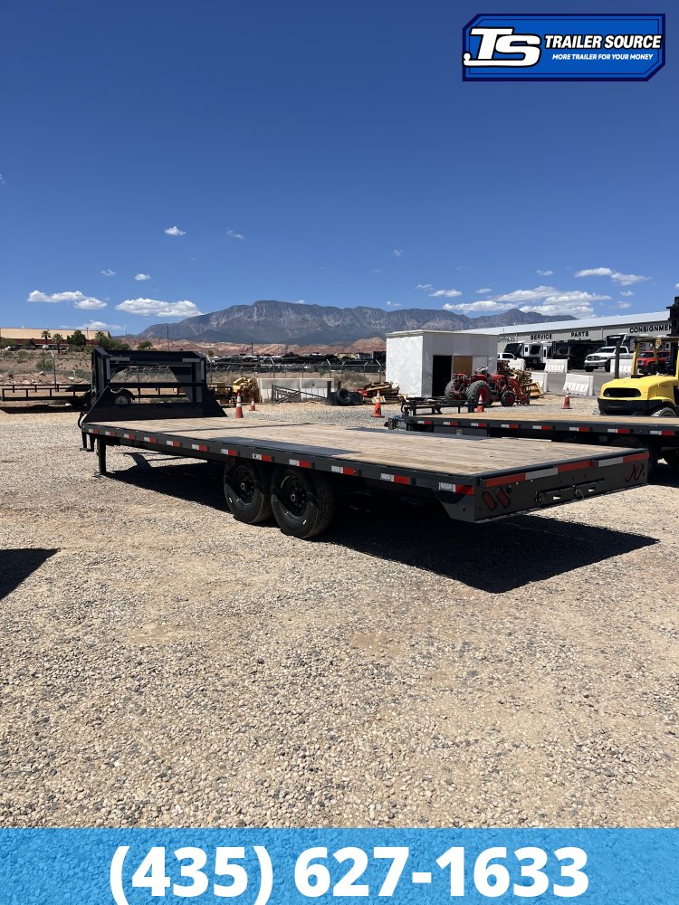 8.5x24 Lamar F8 Deckover Equipment Trailer - 14K GVWR - 14 Ply Tires, Gooseneck