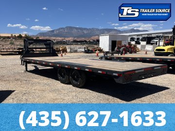 8.5x24 Lamar F8 Deckover Equipment Trailer - 14K GVWR - 14 Ply Tires, Gooseneck