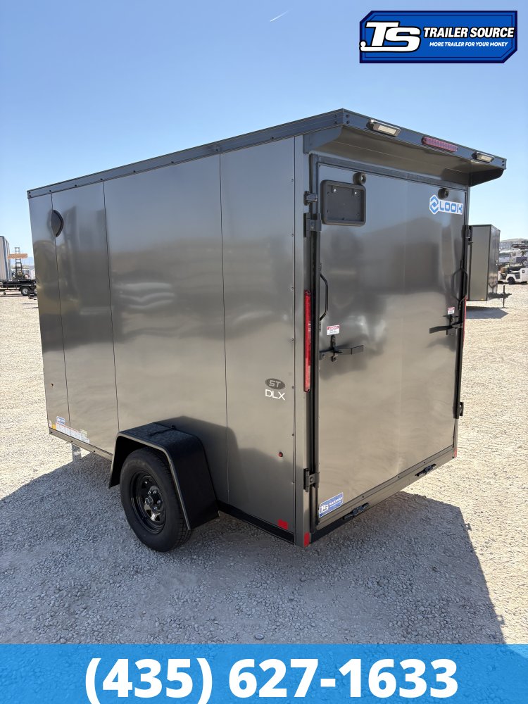 6x10 Look ST DLX Enclosed Cargo Trailer - 6'6" Interior - 3.5K GVWR - 16" Cross Member Upgrade, Black Out Package, Rear Spoiler w/ Load Lights