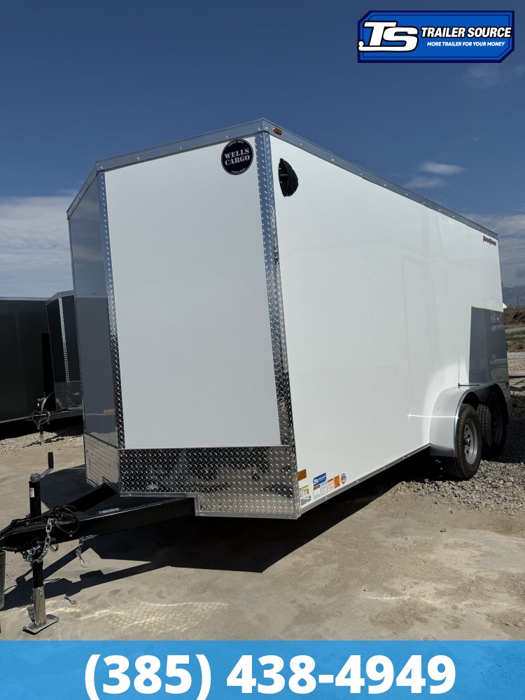 7x16 Wells Cargo FastTrac Enclosed Cargo Trailer - 7'0" Interior - 7K GVWR - .080 PolyCor