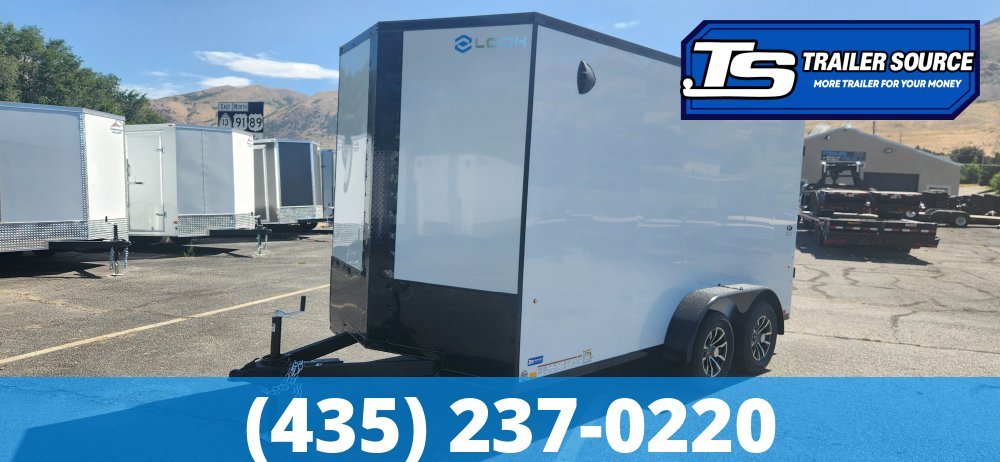 7x16 Look ST DLX Enclosed Cargo Trailer - 7'0" Interior - 7K GVWR - .080 PolyCor, Alloy Wheels, Black Out Package, Ramp Door