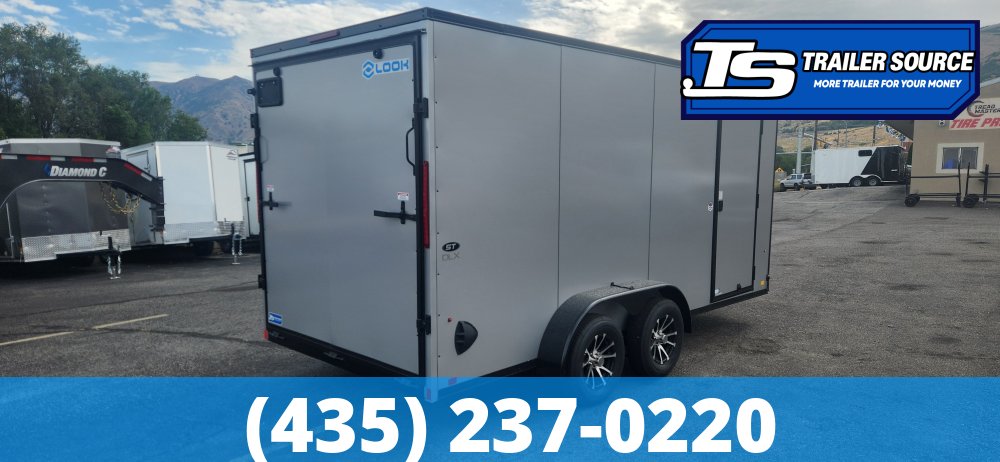 7x16 Look ST DLX Enclosed Cargo Trailer - 7'0" Interior - 7K GVWR - .080 PolyCor, Alloy Wheels, Black Out Package, Ramp Door