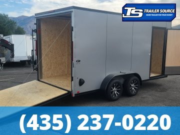 7x16 Look ST DLX Enclosed Cargo Trailer - 7'0" Interior - 7K GVWR - .080 PolyCor, Alloy Wheels, Black Out Package, Ramp Door