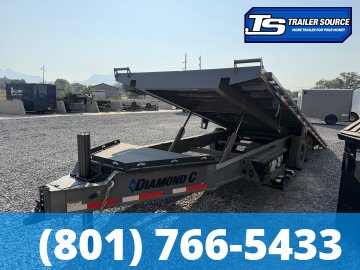 8.5x24 Diamond C DET 207 Tilt Trailer - 15K GVWR - Hydraulic Jack(s), Solar Panel