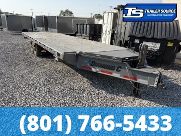 8.5x24 Diamond C DET 207 Tilt Trailer - 15K GVWR - Hydraulic Jack(s), Solar Panel