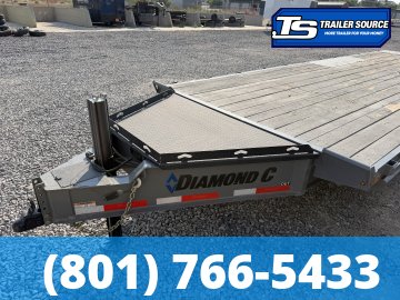 8.5x24 Diamond C DET 207 Tilt Trailer - 15K GVWR - Hydraulic Jack(s), Solar Panel