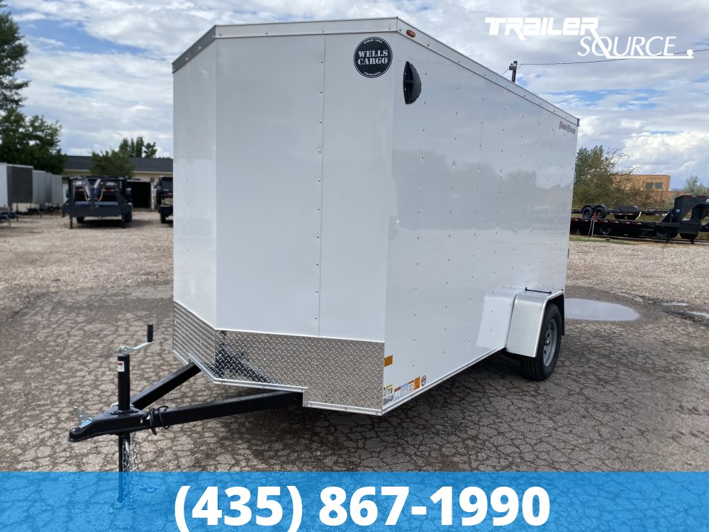 6x12 Wells Cargo FastTrac 6'6" Interior Single Axle Enclosed Cargo