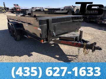 7x14 Double A Excel Series ELP Dump Trailer - 20" Sides - 14K GVWR Slide Out Ramps