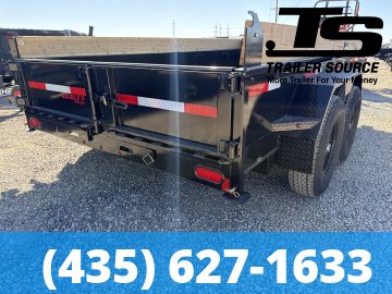 7x14 Double A Excel Series ELP Dump Trailer - 20" Sides - 14K GVWR Slide Out Ramps