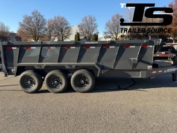 7x16 Lamar DT Dump Trailer - 36" Sides - 21K GVWR - 7G Floor, Stabilizer Jacks, Telescopic