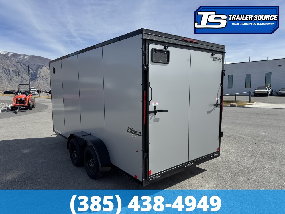 7x16 Cargo Express EX Series DLX Enclosed Cargo Trailer - 7'0" Interior - 7K GVWR - .080 PolyCor, Alloy Wheels, Black Out Package