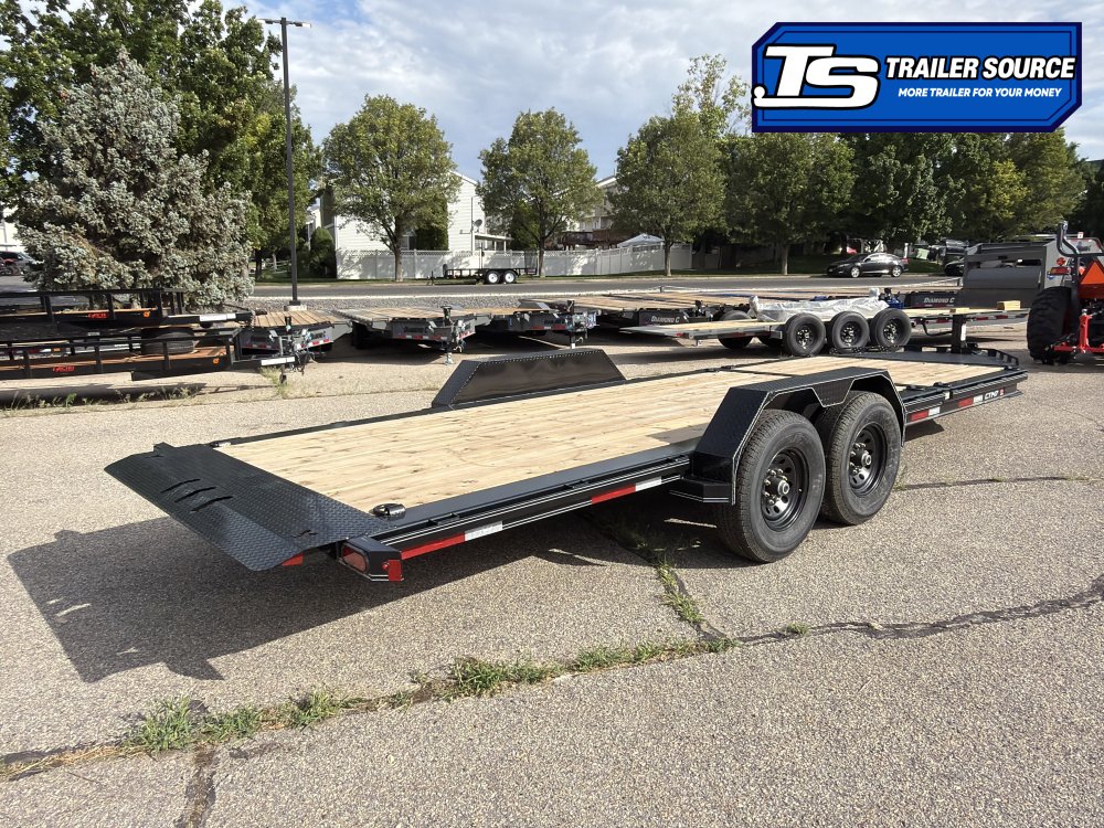 7x22 Double A Pro Series CT Tilt Trailer - 15.4K GVWR - I-Beam Frame, Torsion Axles