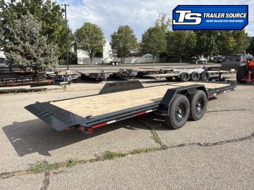 7x22 Double A Pro Series CT Tilt Trailer - 15.4K GVWR - I-Beam Frame, Torsion Axles
