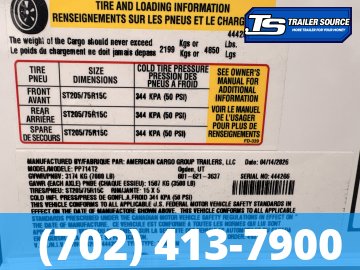 7x14 Haulmark Passport Enclosed Cargo Trailer - 6'6" Interior - 3.5K GVWR -