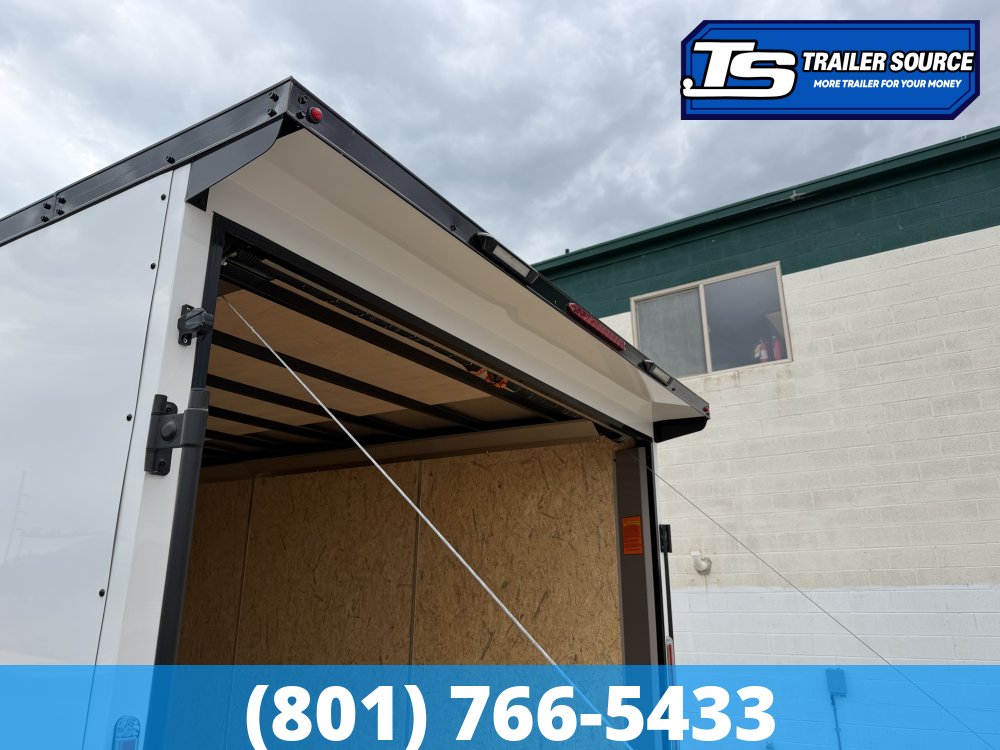 7.5x16 Look Element SE Enclosed Cargo Trailer - 7'0" Interior - 7K GVWR - .080 PolyCor, Alloy Wheels, Black Out Package, Ramp Door, Rear Spoiler w/ Load Lights, Roadside Door