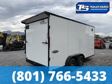 7.5x16 Look Element SE Enclosed Cargo Trailer - 7'0" Interior - 7K GVWR - .080 PolyCor, Alloy Wheels, Black Out Package, Ramp Door, Rear Spoiler w/ Load Lights, Roadside Door