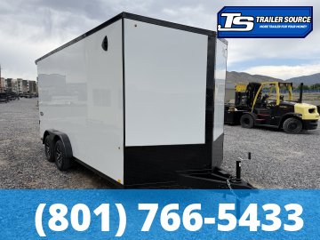 7.5x16 Look Element SE Enclosed Cargo Trailer - 7'0" Interior - 7K GVWR - .080 PolyCor, Alloy Wheels, Black Out Package, Ramp Door, Rear Spoiler w/ Load Lights, Roadside Door