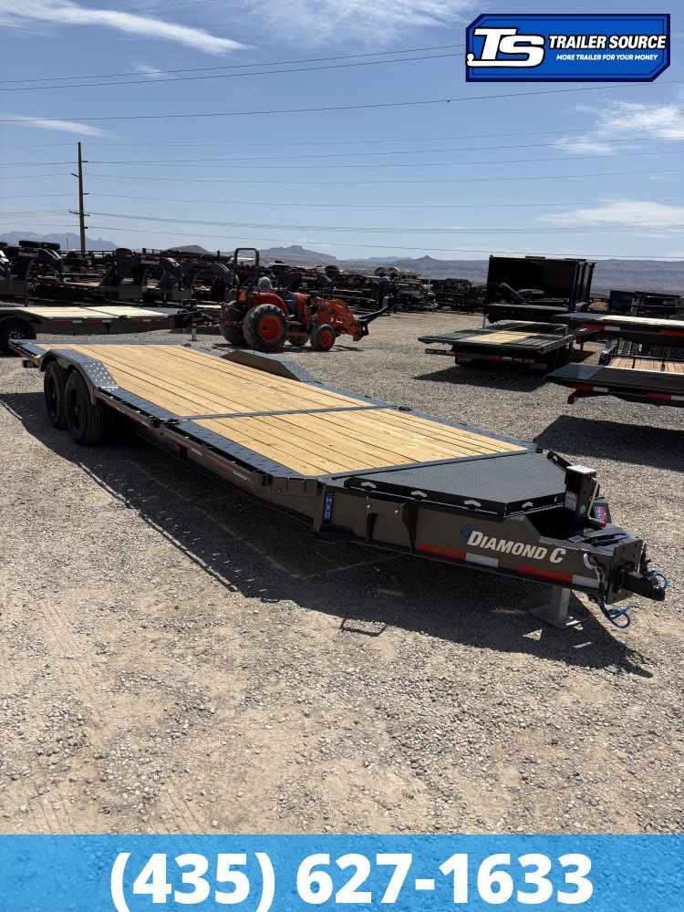 8.5x24 Diamond C HXD 208 Wide Body w/ Drive Over Fenders Tilt Trailer - 18K GVWR - ABS Brakes