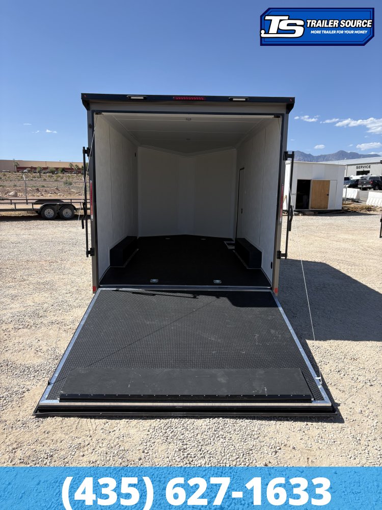 8.5x16 Look Element SE Enclosed Cargo Trailer - 7'6" Interior - 10K GVWR - .080 PolyCor, 2 Tone Color, Alloy Wheels, Black Out Package, Rear Spoiler w/ Load Lights, Rubber Coin Flo