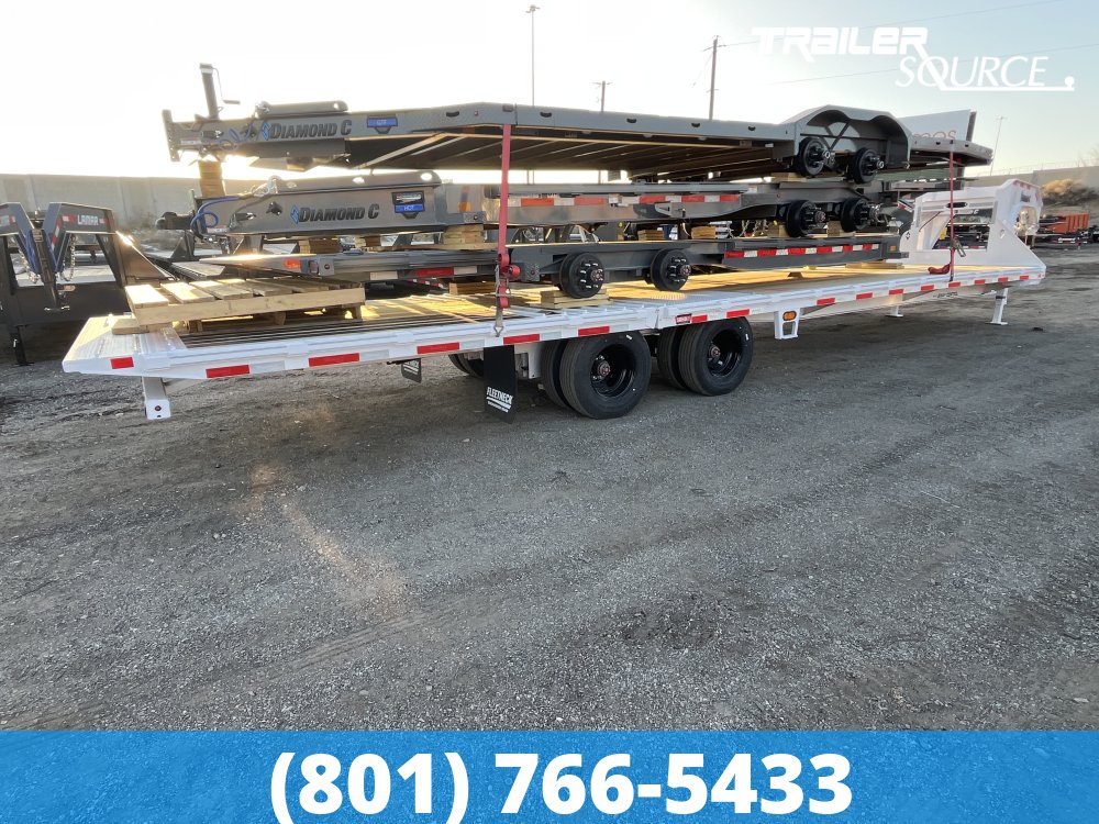 8.5x35 Diamond C FMAX-HDT 212 Gooseneck Hydraulic Dovetail Equipment Trailer -  25.9K GVWR -