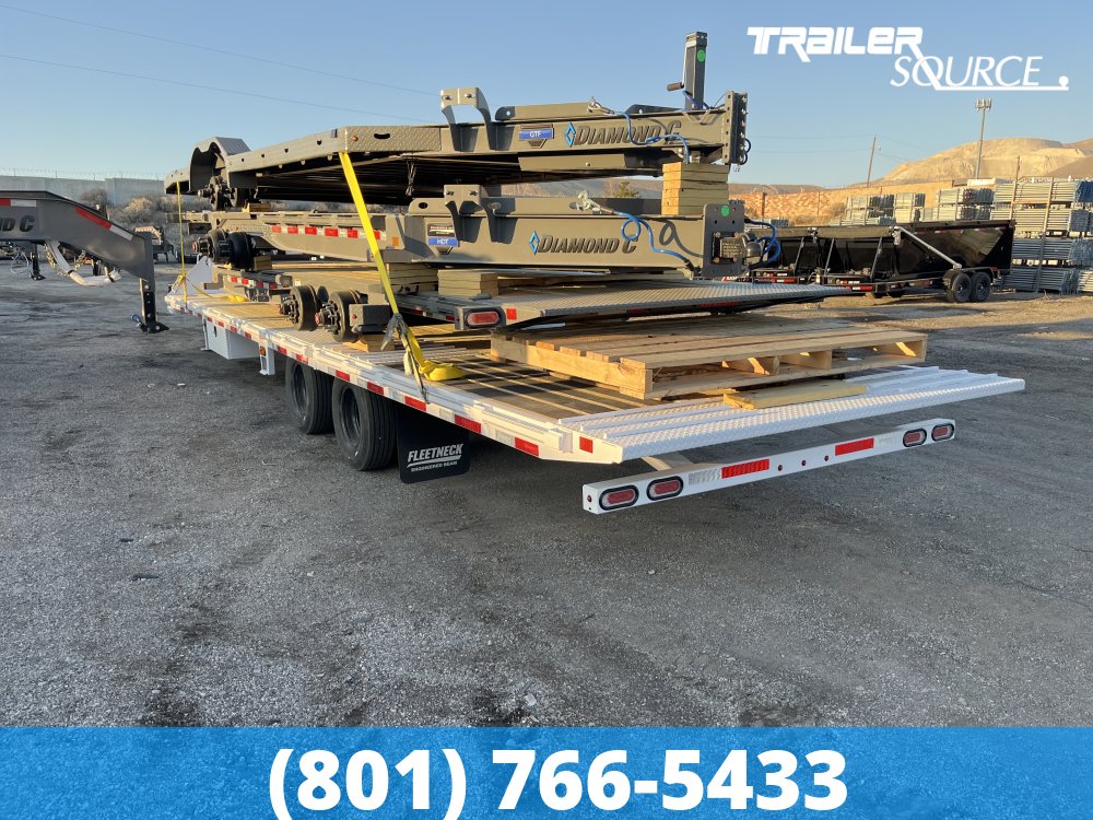 8.5x35 Diamond C FMAX-HDT 212 Gooseneck Hydraulic Dovetail Equipment Trailer -  25.9K GVWR -