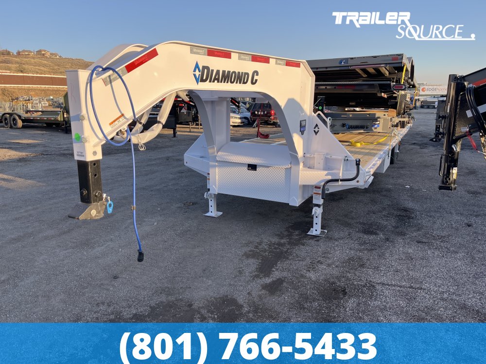 8.5x35 Diamond C FMAX-HDT 212 Gooseneck Hydraulic Dovetail Equipment Trailer -  25.9K GVWR -