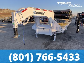 8.5x35 Diamond C FMAX-HDT 212 Gooseneck Hydraulic Dovetail Equipment Trailer -  25.9K GVWR -
