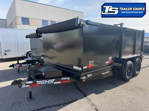 7x14 Top Hat DE Dump Trailer - 48" Sides - 14K GVWR -