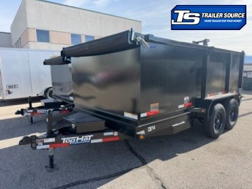 7x14 Top Hat DE Dump Trailer - 48" Sides - 14K GVWR -