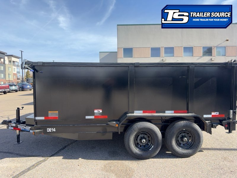 7x14 Top Hat DE Dump Trailer - 48" Sides - 14K GVWR -