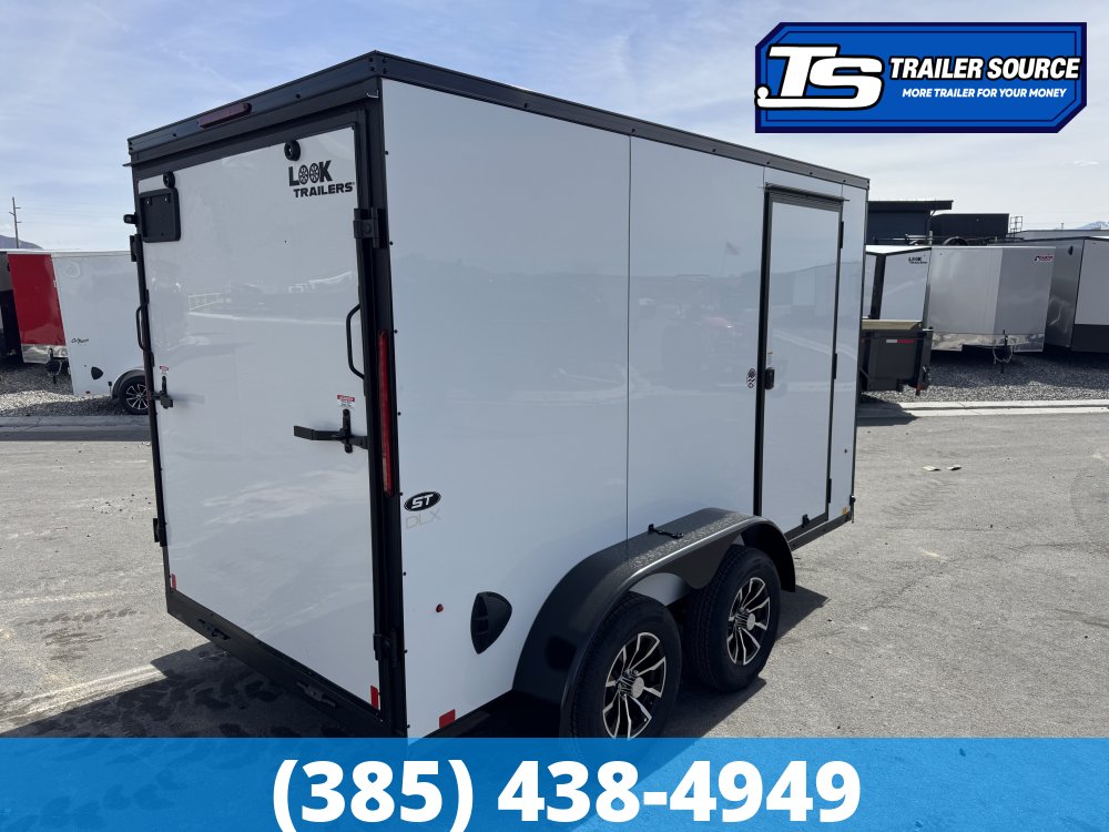 6x12 Look ST DLX Enclosed Cargo Trailer - 6'6" Interior - 7K GVWR - .080 PolyCor, Alloy Wheels, Black Out Package
