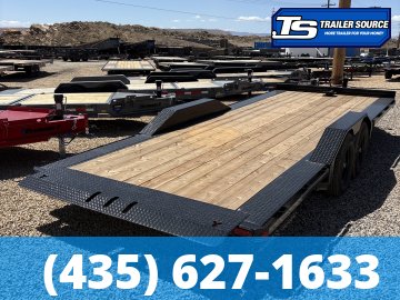 8.5x22 Double A Pro Series HT Power Tilt Trailer - 15.4K GVWR - Wide Body w/ Drive Over Fenders, Winch Plate