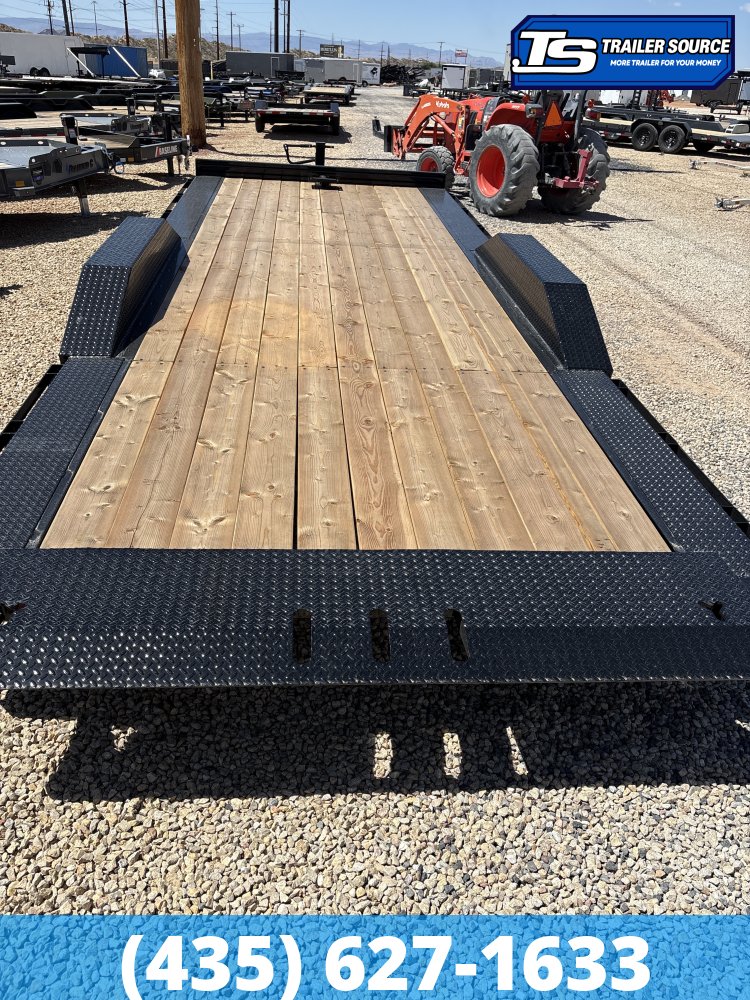 8.5x22 Double A Pro Series HT Power Tilt Trailer - 15.4K GVWR - Wide Body w/ Drive Over Fenders, Winch Plate
