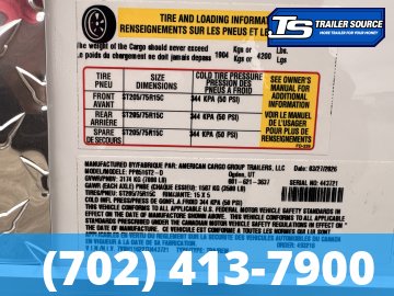 8.5x16 Haulmark Passport DELUXE Enclosed Cargo Trailer - 7'0" Interior - 7K GVWR -