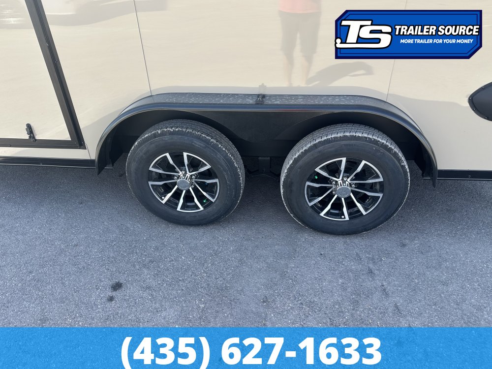 7.5x14 Look Element SE Enclosed Cargo Trailer - 7'0" Interior - 7K GVWR - .080 PolyCor, Alloy Wheels, Black Out Package, Rear Spoiler w/ Load Lights, Roadside Door