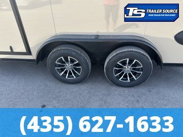 7.5x14 Look Element SE Enclosed Cargo Trailer - 7'0" Interior - 7K GVWR - .080 PolyCor, Alloy Wheels, Black Out Package, Rear Spoiler w/ Load Lights, Roadside Door