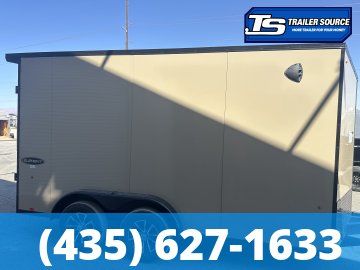 7.5x14 Look Element SE Enclosed Cargo Trailer - 7'0" Interior - 7K GVWR - .080 PolyCor, Alloy Wheels, Black Out Package, Rear Spoiler w/ Load Lights, Roadside Door