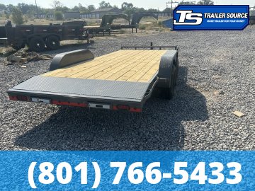 7x16 Lamar CC Flatbed Car Hauler Trailer - 10K GVWR -