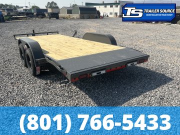 7x16 Lamar CC Flatbed Car Hauler Trailer - 10K GVWR -