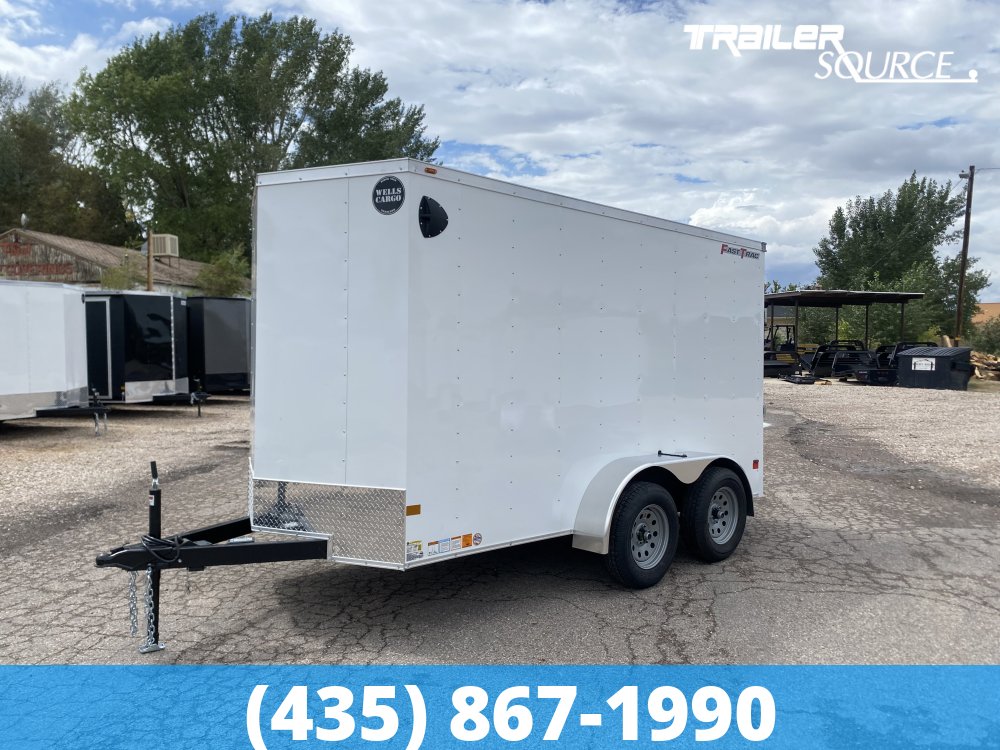6x12 Wells Cargo FastTrac 6'6" Interior 7K Tandem Axle Enclosed Cargo