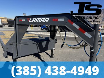 8.5x26 Lamar FA Gooseneck Deckover Tilt Trailer - 21K GVWR